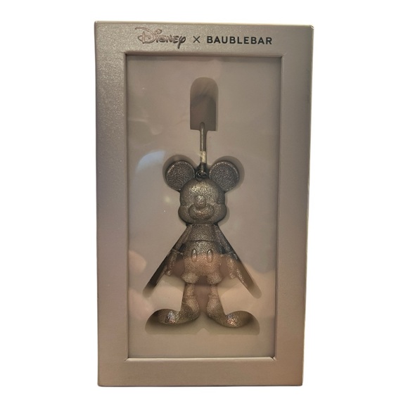 New Silvertone Disney Baublebar Mickey Mouse Bag Charm - Picture 4 of 5
